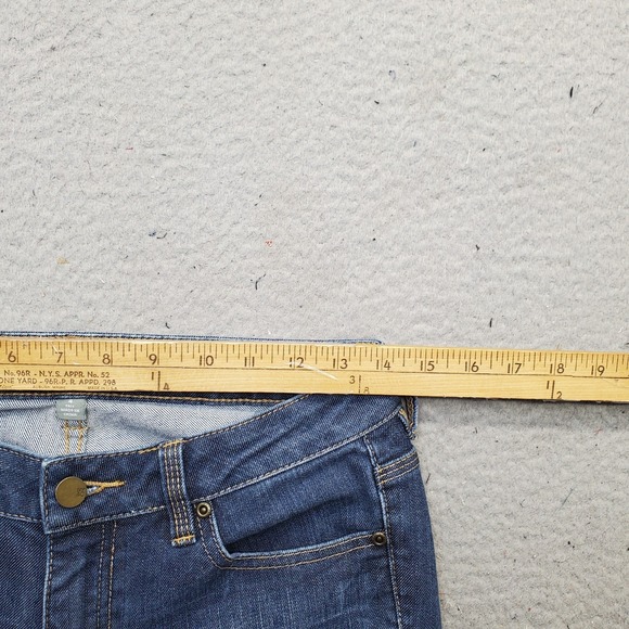 NY&C Curvy Bootcut Jeans Womens 4T Blue Denim Faded Stretch Low Rise Whiskered - Picture 6 of 10